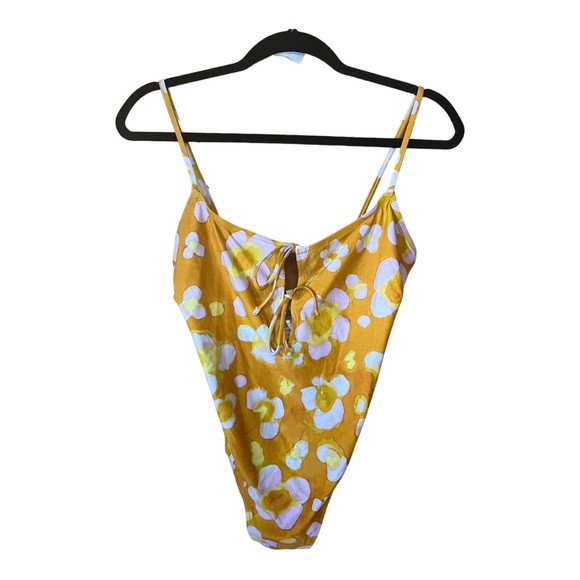 NWT Madewell Second Wave Tie-Front One-Piece Swimsuit - Picture 4 of 7